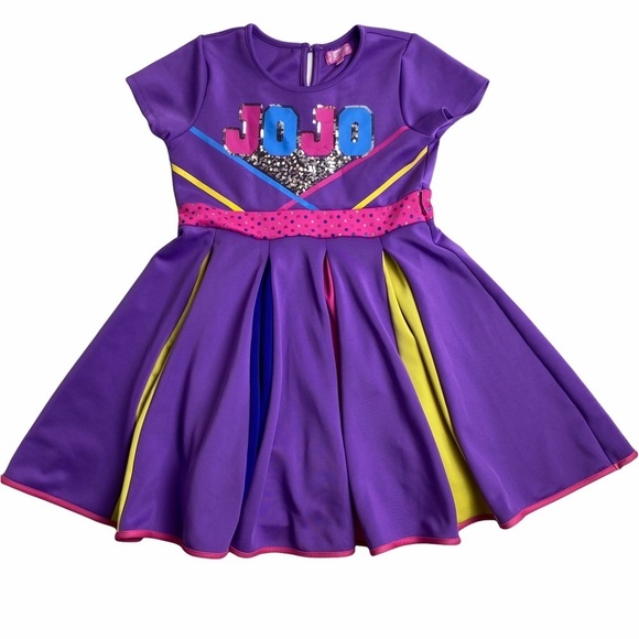 Nickelodeon Jojo’s Closet Rainbow Purple Cheer Dress Costume Jojo Siwa 14/16 XL